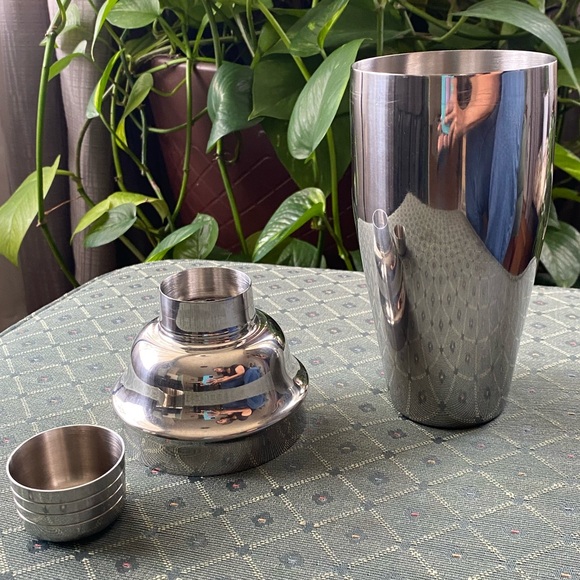 Pier 1 Imports Stainless Steel Cocktail Mixer Bar 6 piece Tool Set - Picture 8 of 11